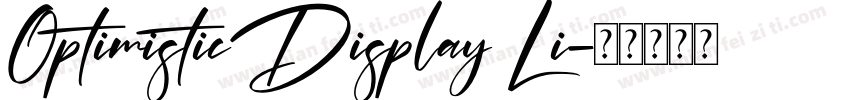 OptimisticDisplay Li字体转换